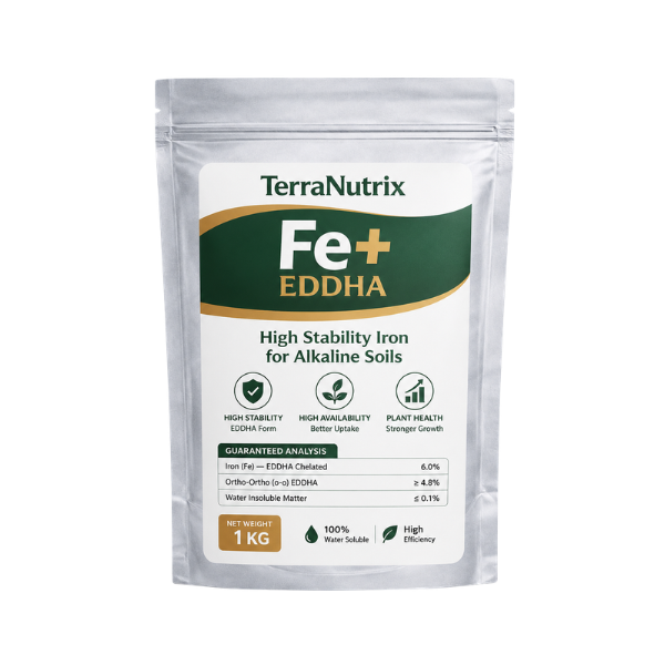Chelated iron fertilizer
